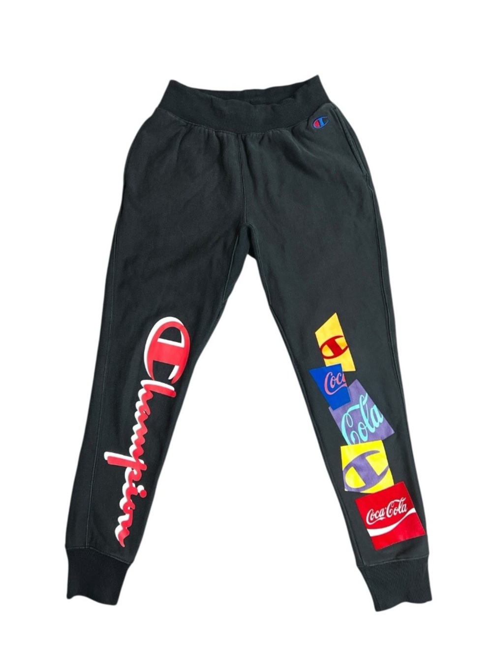 Champion Reverse Weave Men's Coca Cola Coke Black Jogger Sweat Pants Lounge
